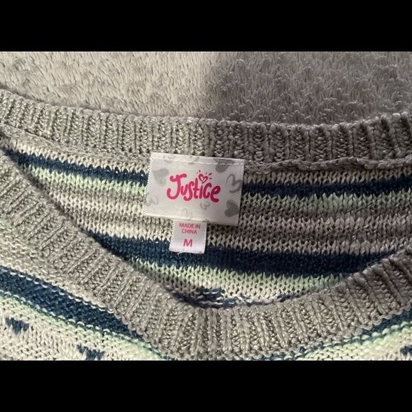 JUSTICE fringe sweater/poncho top size medium. So soft and so cute on! VGUC - Picture 2 of 3